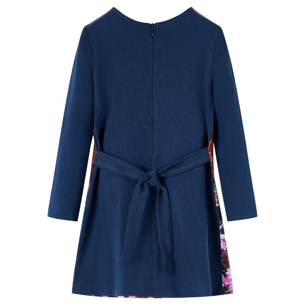 Rochie cu mâneci lungi pentru copii, bleumarin, 92