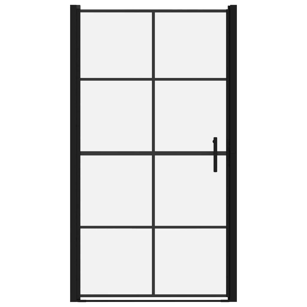 vidaXL Ușă de duș, negru, 100 x 178 cm, sticlă securizată