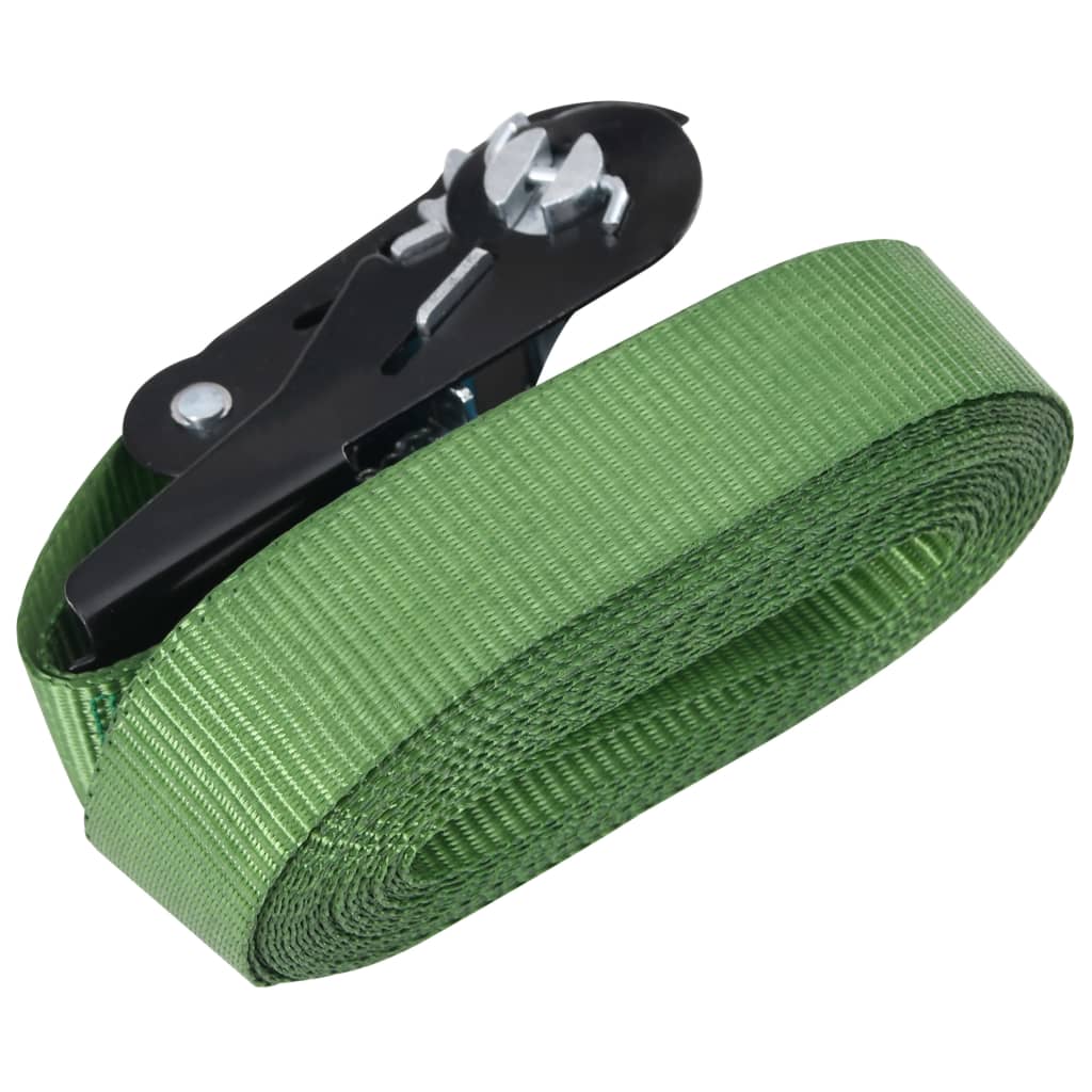 vidaXL Chingi de fixare cu clichet, 20 buc., verde, 6 m, 800 daN vidaXL Chingi de fixare cu clichet, 20 buc., verde, 6 m, 800 daN