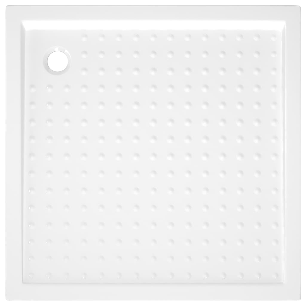 vidaXL Cădiță de duș cu puncte, alb, 80x80x4 cm, ABS vidaXL Cădiță de duș cu puncte, alb, 80x80x4 cm, ABS