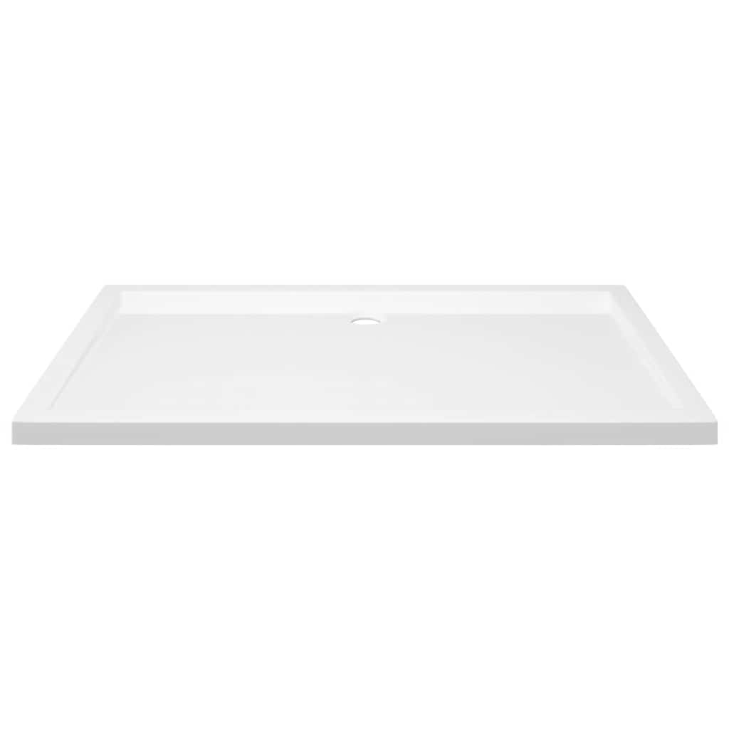 vidaXL Cădiță de duș dreptunghiulară din ABS, alb, 70x120 cm