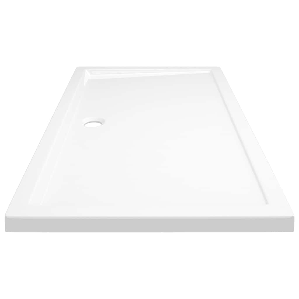 vidaXL Cădiță de duș dreptunghiulară din ABS, alb, 70x120 cm