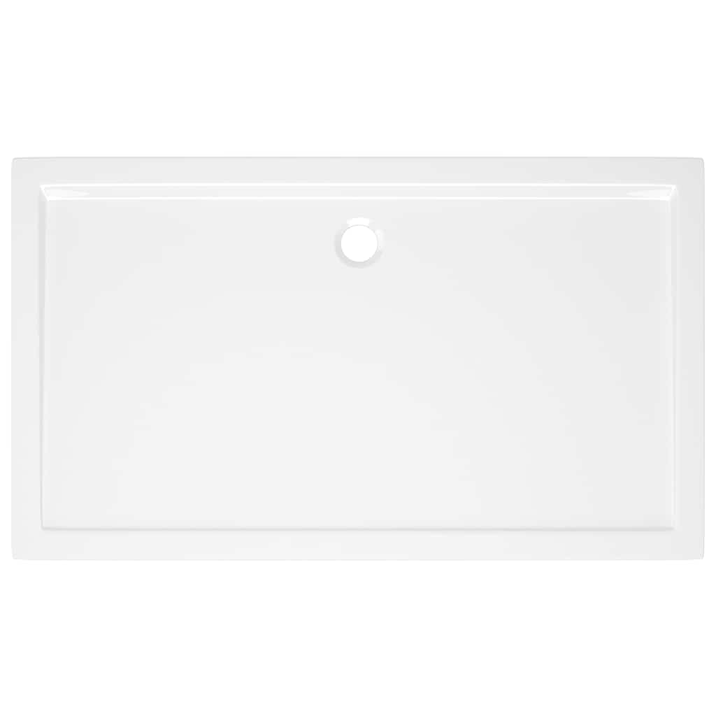 vidaXL Cădiță de duș dreptunghiulară din ABS, alb, 70x120 cm