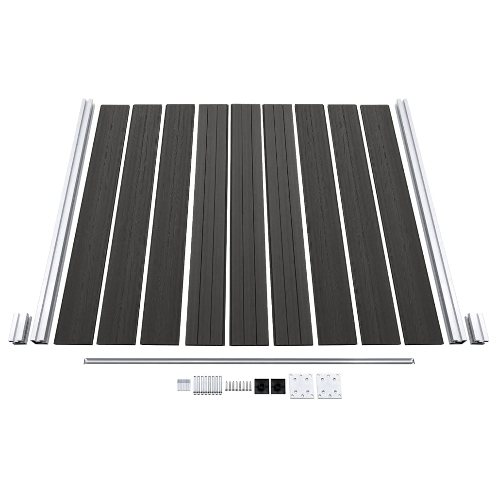 vidaXL Panou de gard, negru, 180x186 cm, WPC vidaXL Panou de gard, negru, 180x186 cm, WPC