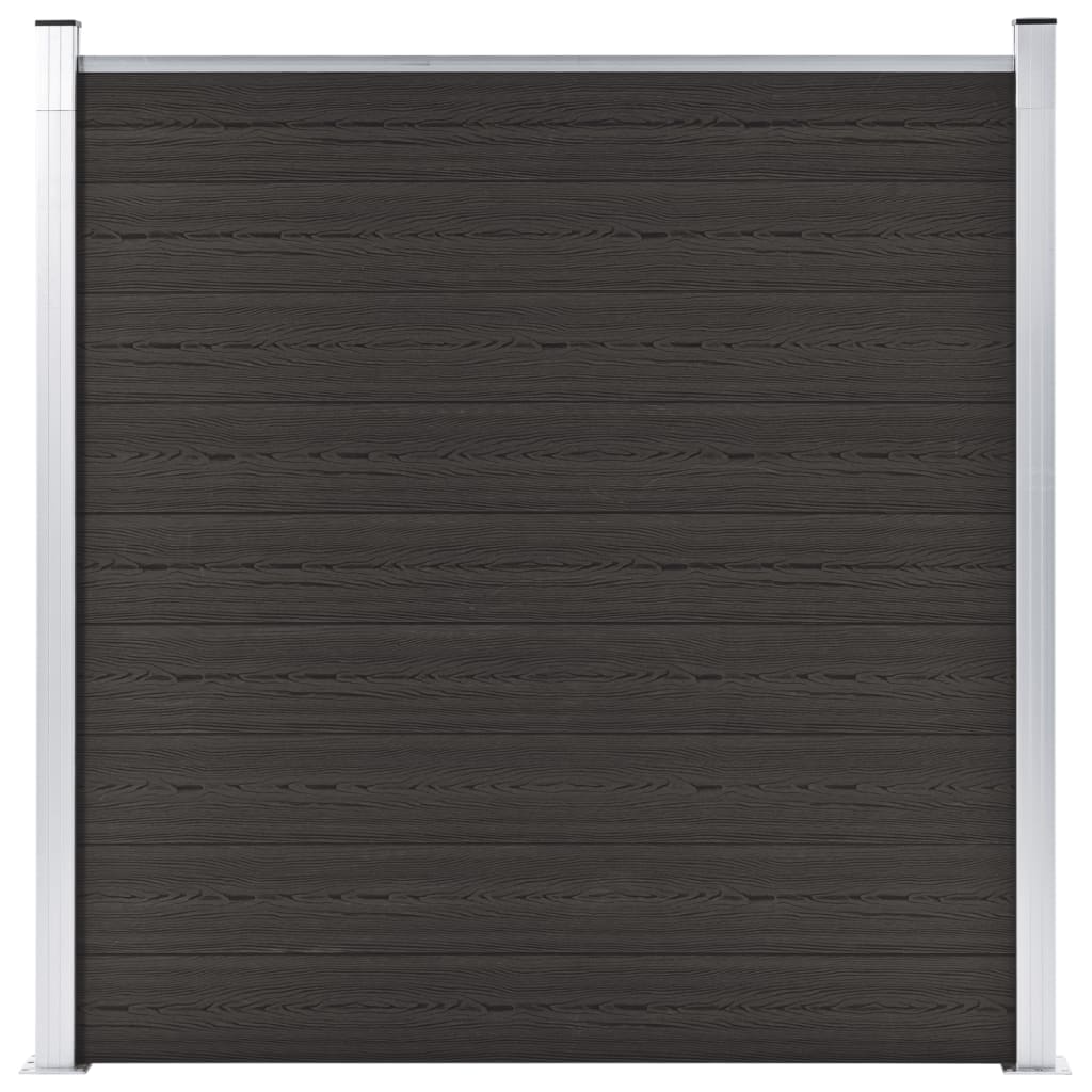 vidaXL Panou de gard, negru, 180x186 cm, WPC vidaXL Panou de gard, negru, 180x186 cm, WPC
