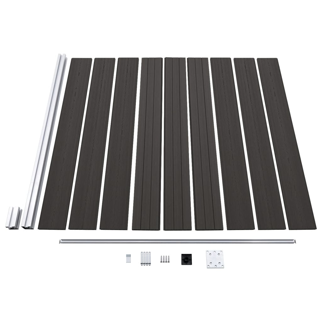 vidaXL Panou de gard, negru, 175x186 cm, WPC vidaXL Panou de gard, negru, 175x186 cm, WPC