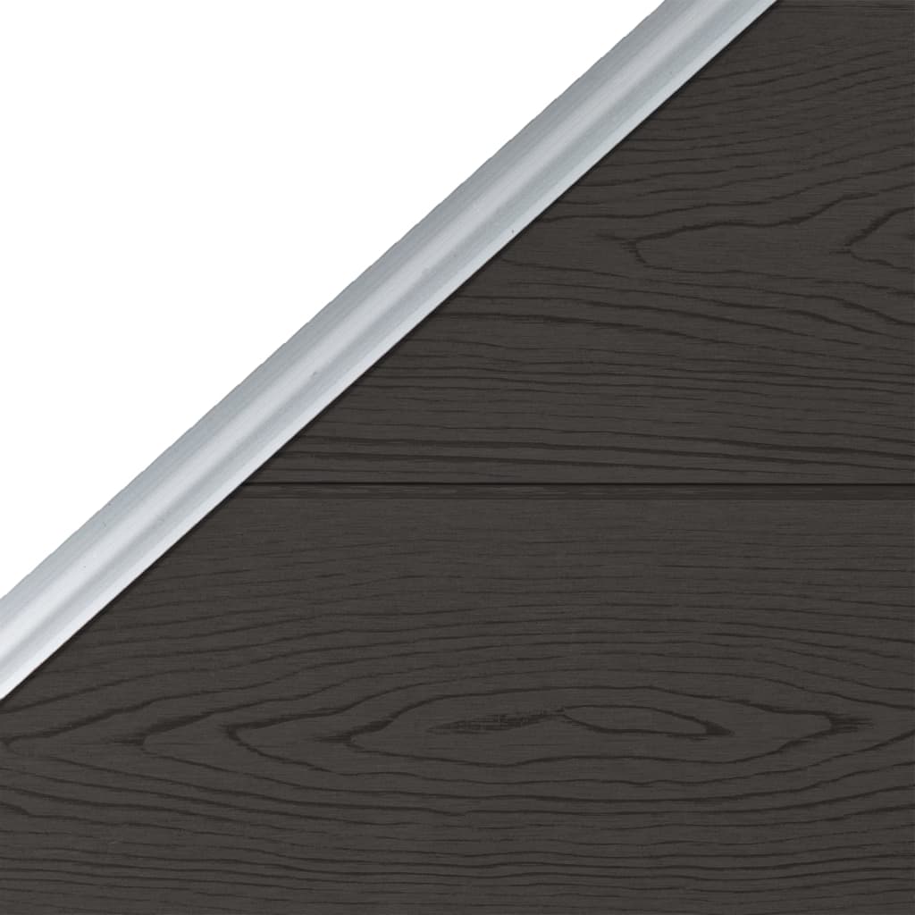 vidaXL Panou de gard, negru, 95 x (105-180) cm, WPC vidaXL Panou de gard, negru, 95 x (105-180) cm, WPC