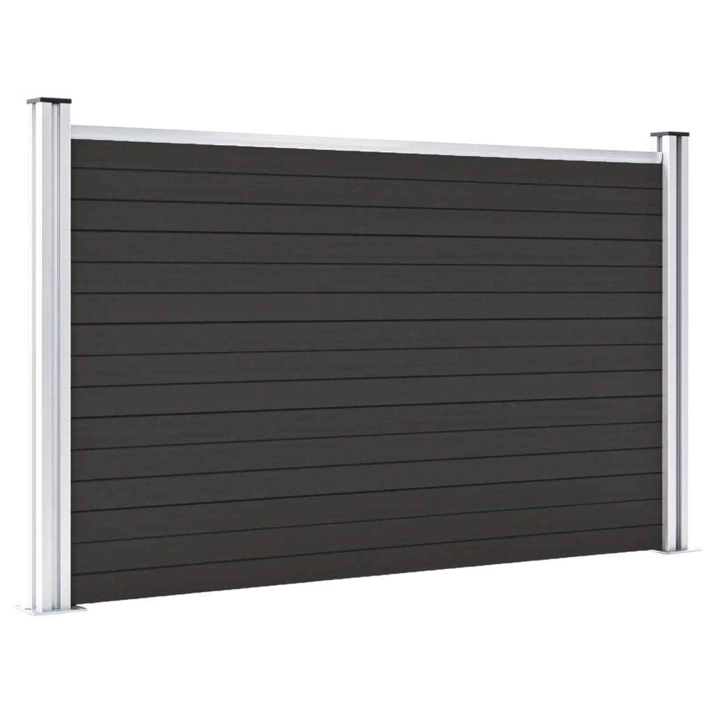 vidaXL Panou de gard, 180x105 cm, negru, WPC vidaXL Panou de gard, 180x105 cm, negru, WPC