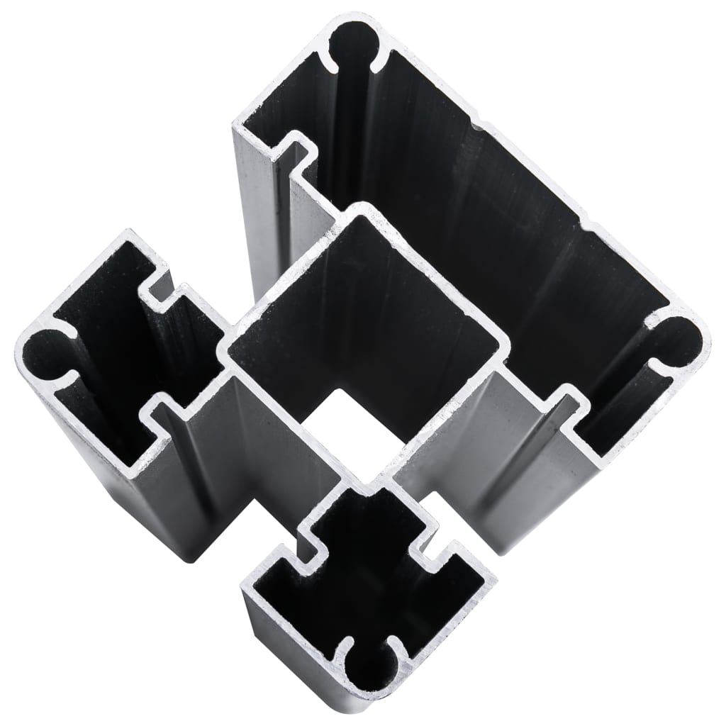 vidaXL Panou de gard, 180x105 cm, negru, WPC vidaXL Panou de gard, 180x105 cm, negru, WPC