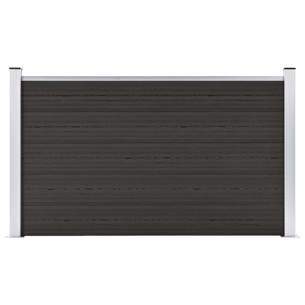 vidaXL Panou de gard, 180x105 cm, negru, WPC vidaXL Panou de gard, 180x105 cm, negru, WPC