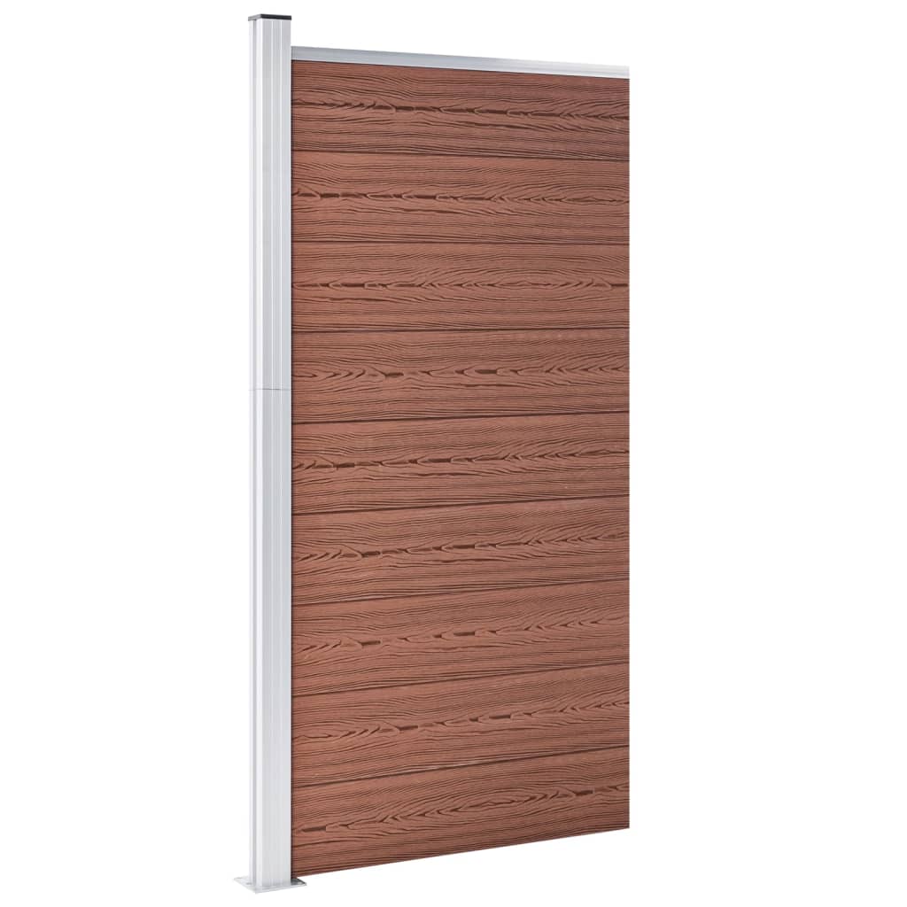 vidaXL Panou de gard, maro, 95x186 cm, WPC vidaXL Panou de gard, maro, 95x186 cm, WPC