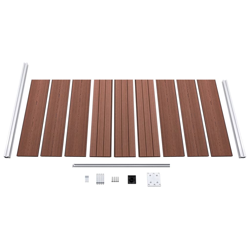 vidaXL Panou de gard, maro, 95x186 cm, WPC vidaXL Panou de gard, maro, 95x186 cm, WPC
