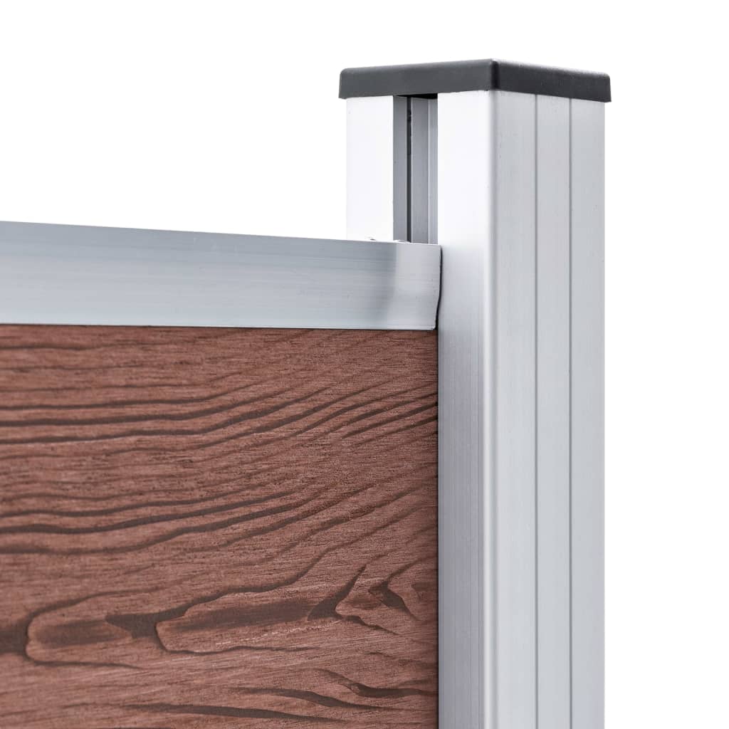vidaXL Panou de gard, maro, 95x186 cm, WPC vidaXL Panou de gard, maro, 95x186 cm, WPC