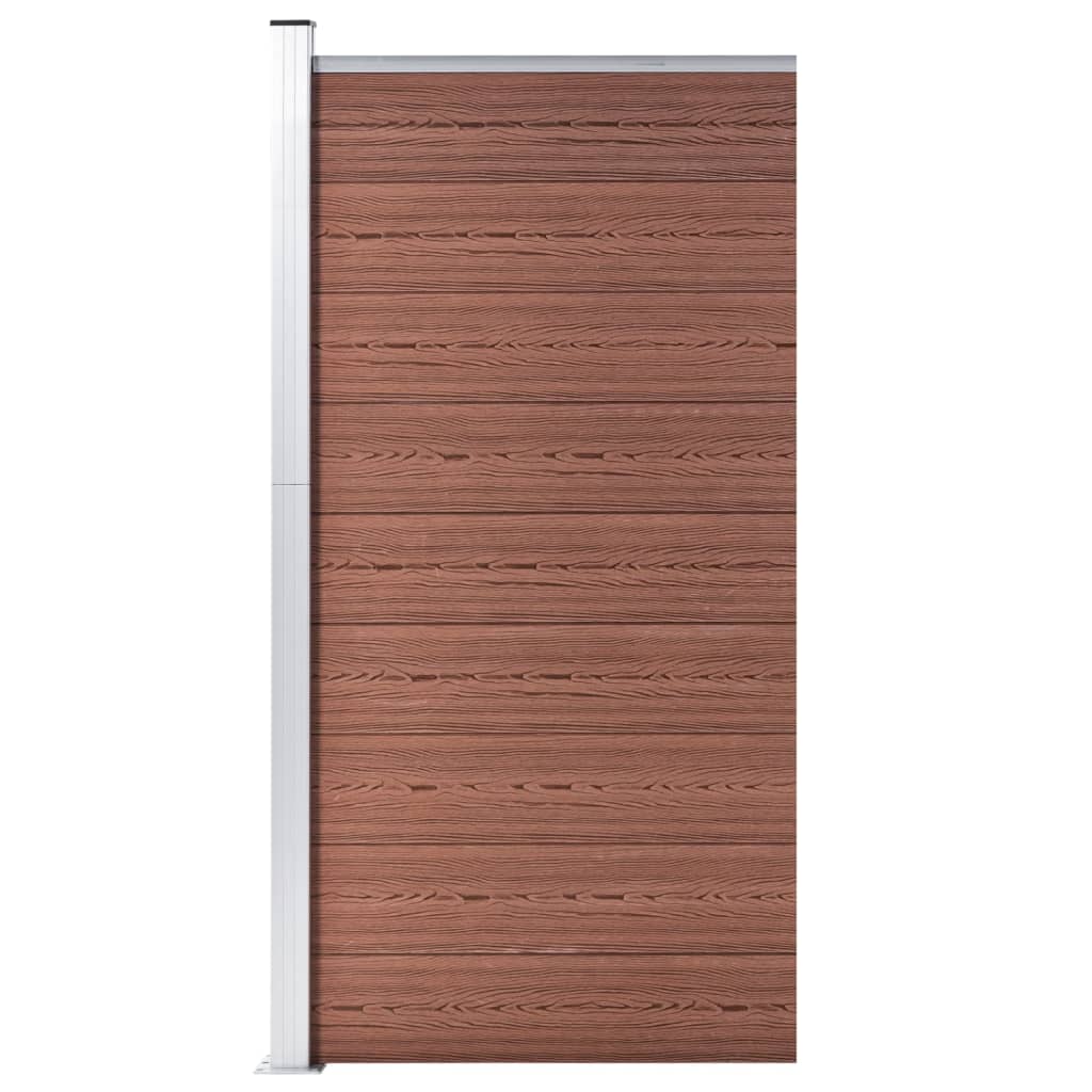 vidaXL Panou de gard, maro, 95x186 cm, WPC vidaXL Panou de gard, maro, 95x186 cm, WPC