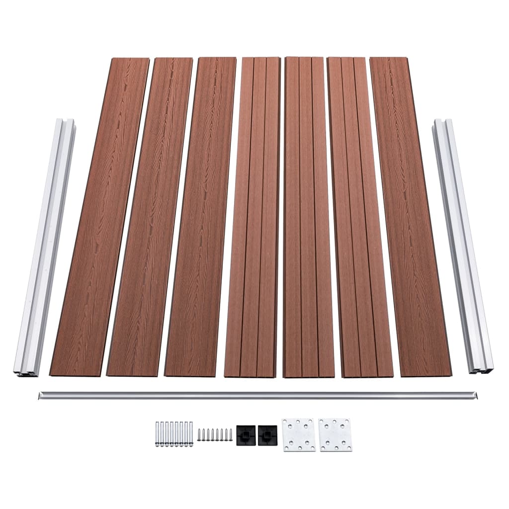vidaXL Panou de gard, maro, 180 x 146 cm, WPC vidaXL Panou de gard, maro, 180 x 146 cm, WPC