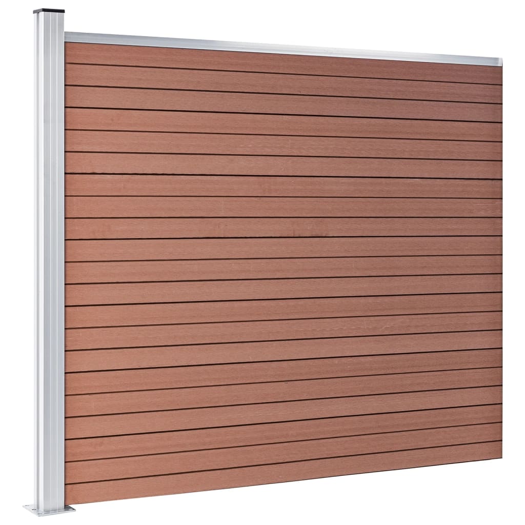 vidaXL Panou de gard, maro, 175 x 146 cm, WPC vidaXL Panou de gard, maro, 175 x 146 cm, WPC