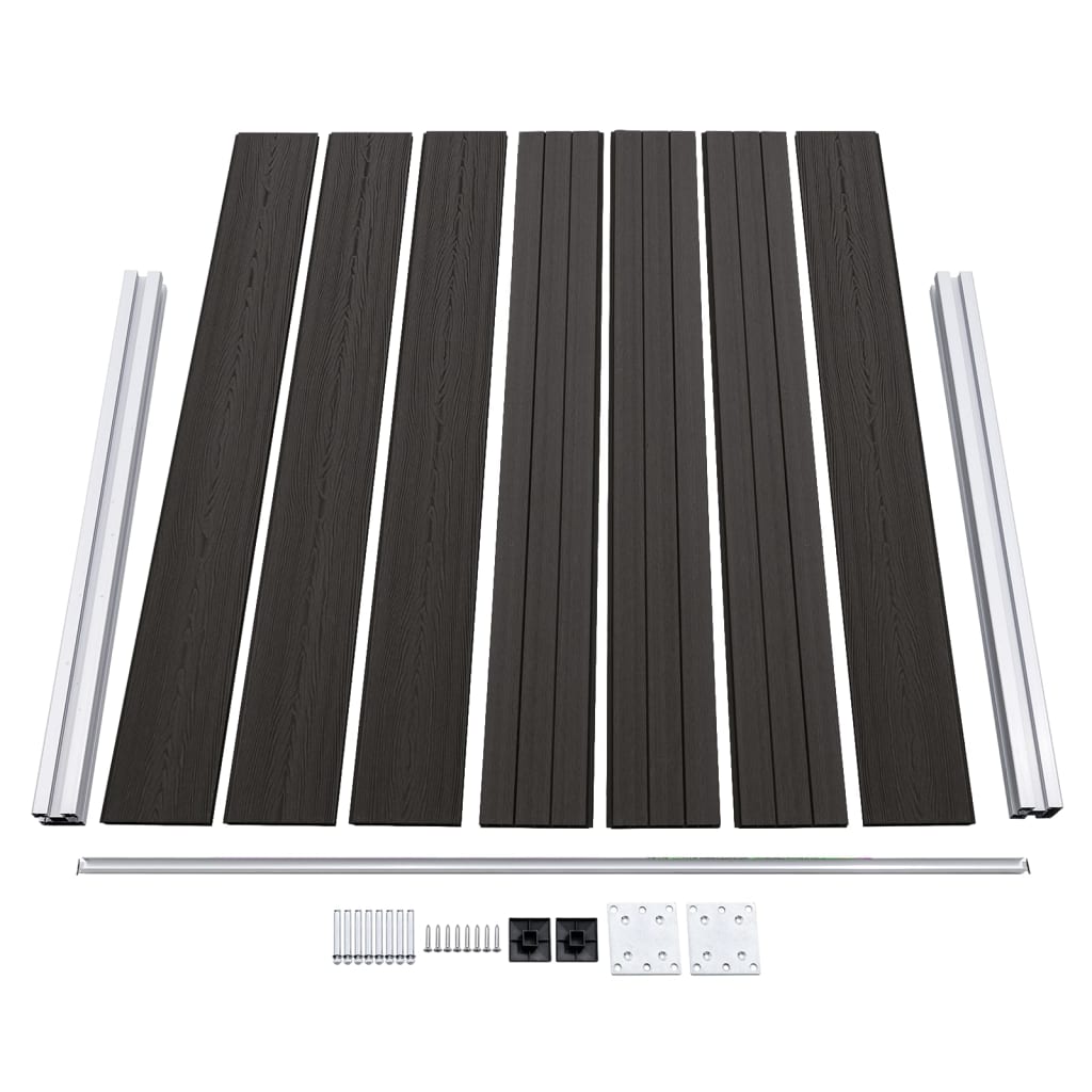 vidaXL Panou de gard, gri, 180x146 cm, WPC vidaXL Panou de gard, gri, 180x146 cm, WPC