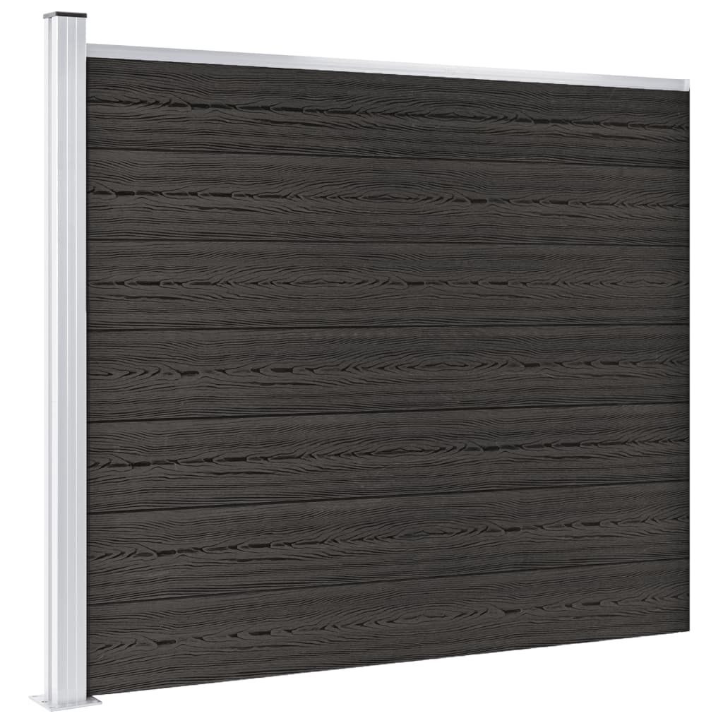 vidaXL Panou de gard, gri, 175x146 cm, WPC vidaXL Panou de gard, gri, 175x146 cm, WPC