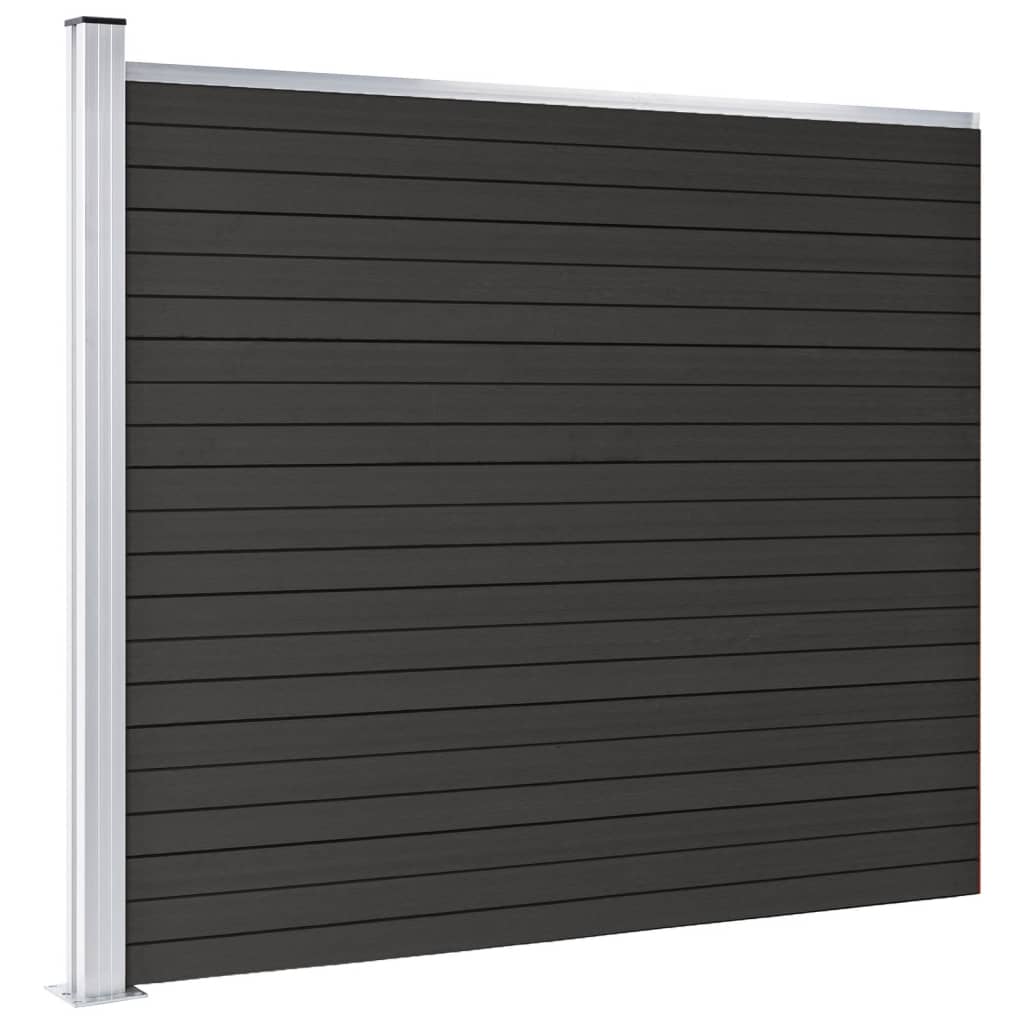 vidaXL Panou de gard, gri, 175x146 cm, WPC vidaXL Panou de gard, gri, 175x146 cm, WPC