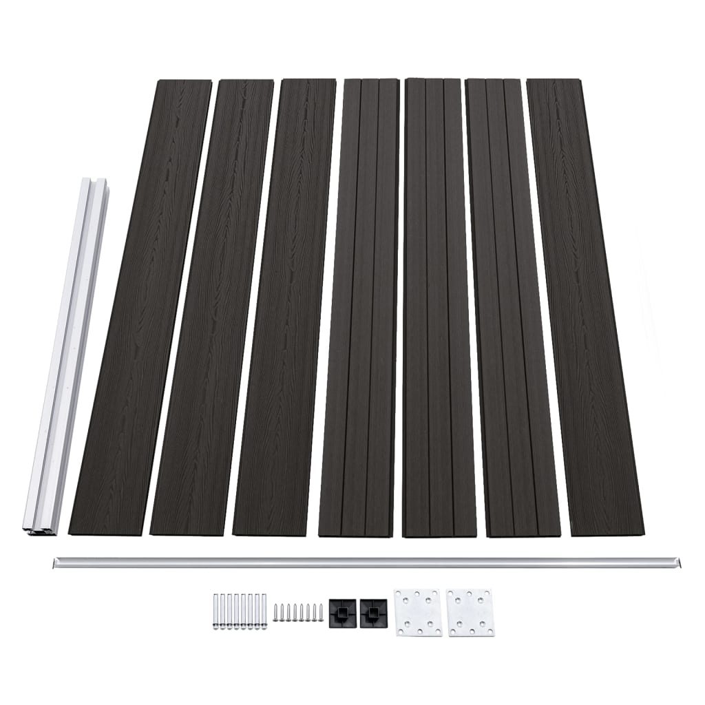 vidaXL Panou de gard, gri, 175x146 cm, WPC vidaXL Panou de gard, gri, 175x146 cm, WPC