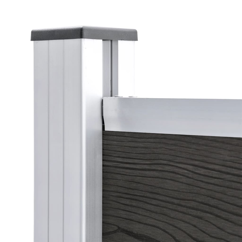 vidaXL Panou de gard, gri, 175x146 cm, WPC vidaXL Panou de gard, gri, 175x146 cm, WPC