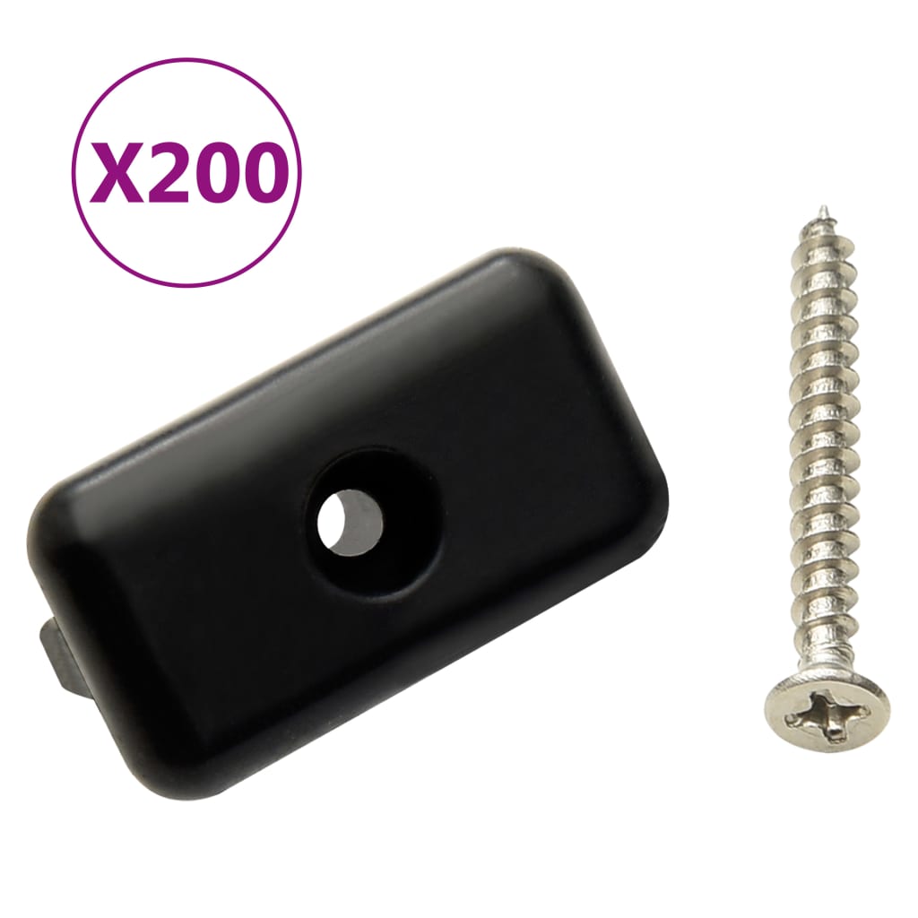 vidaXL Cleme pardoseală cu șuruburi 200 buc. plastic&oțel inoxidabil vidaXL Cleme pardoseală cu șuruburi 200 buc. plastic&oțel inoxidabil