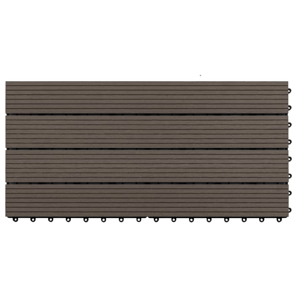 vidaXL Plăci de pardoseală, 6 buc., maro închis, 60x30cm, WPC, 1,08 m² vidaXL Plăci de pardoseală, 6 buc., maro închis, 60x30cm, WPC, 1,08 m²