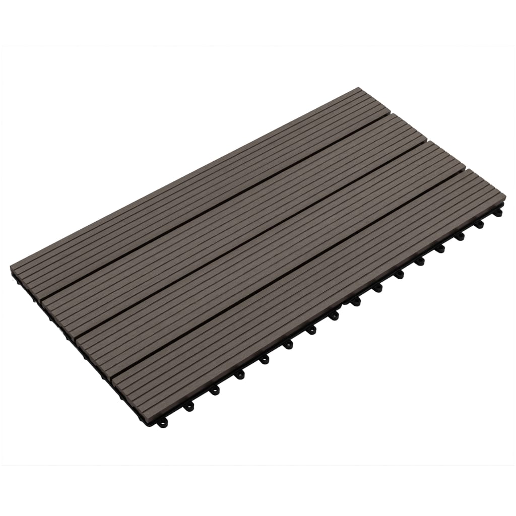 vidaXL Plăci de pardoseală, 6 buc., maro închis, 60x30cm, WPC, 1,08 m² vidaXL Plăci de pardoseală, 6 buc., maro închis, 60x30cm, WPC, 1,08 m²