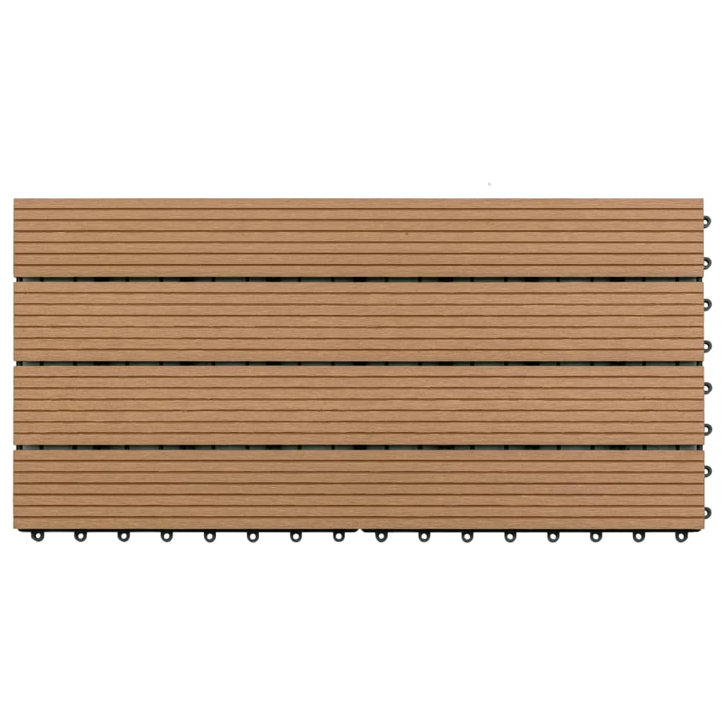 vidaXL Plăci de pardoseală, 6 buc., maro, 60x30 cm, WPC, 1,08 m² vidaXL Plăci de pardoseală, 6 buc., maro, 60x30 cm, WPC, 1,08 m²