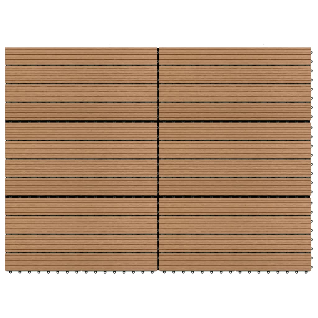 vidaXL Plăci de pardoseală, 6 buc., maro, 60x30 cm, WPC, 1,08 m² vidaXL Plăci de pardoseală, 6 buc., maro, 60x30 cm, WPC, 1,08 m²
