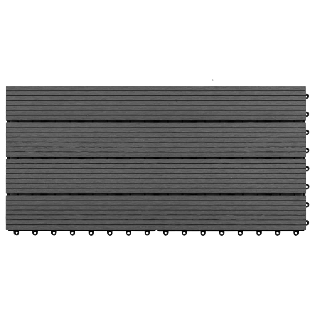 vidaXL Plăci de pardoseală, 6 buc., negru, 60x30 cm, WPC, 1,08 m² vidaXL Plăci de pardoseală, 6 buc., negru, 60x30 cm, WPC, 1,08 m²