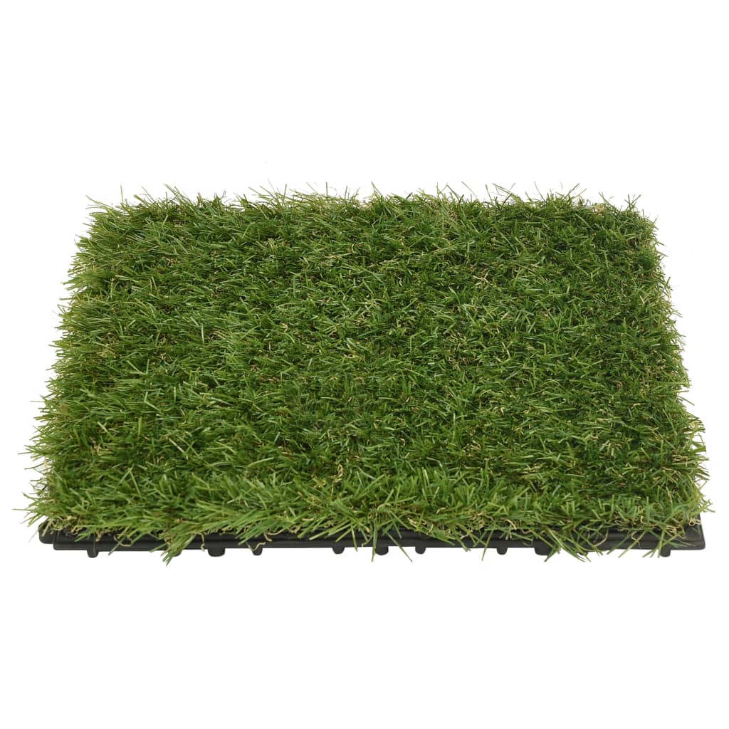 vidaXL Plăci de iarbă artificială, 11 buc, verde, 30x30 cm vidaXL Plăci de iarbă artificială, 11 buc, verde, 30x30 cm