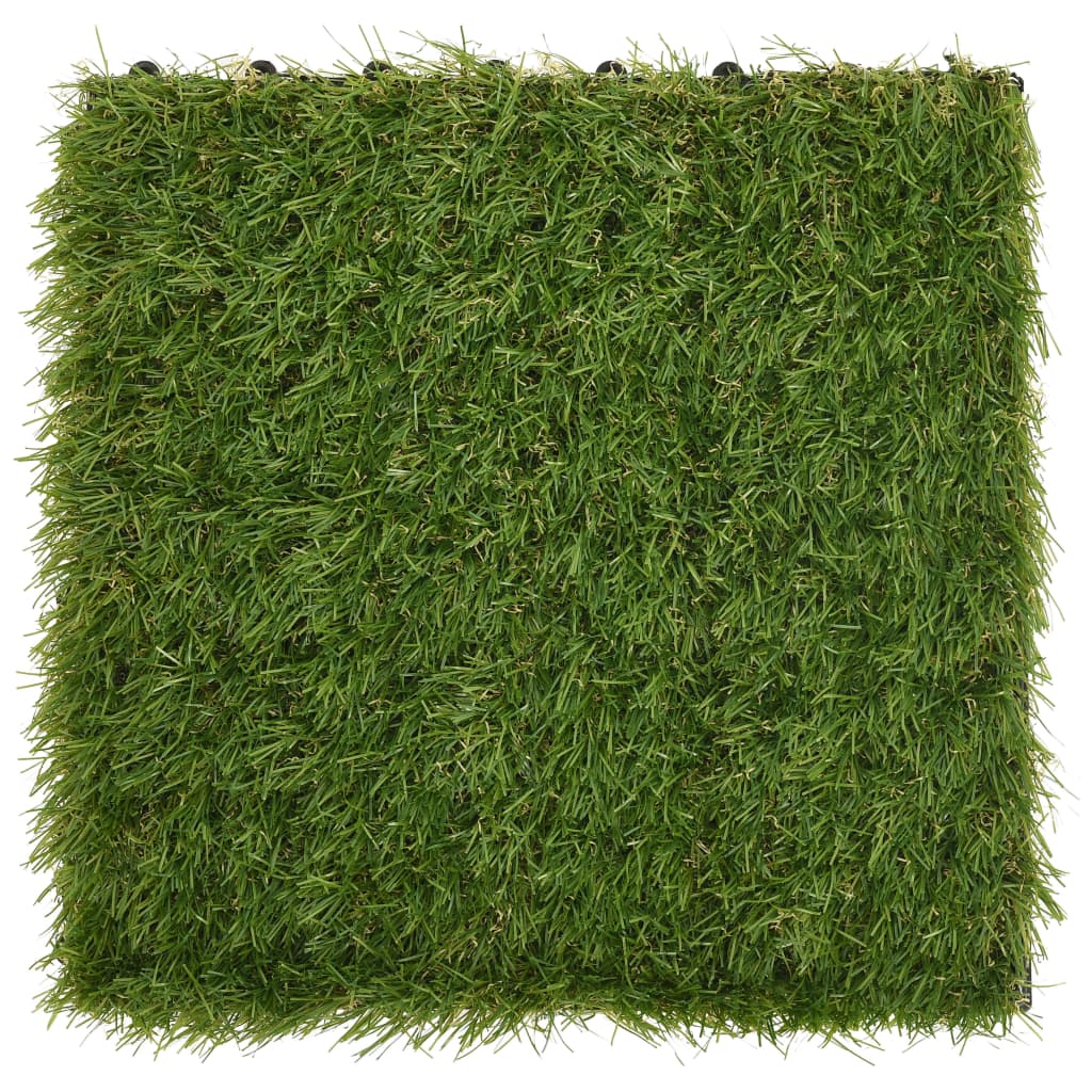 vidaXL Plăci de iarbă artificială, 11 buc, verde, 30x30 cm vidaXL Plăci de iarbă artificială, 11 buc, verde, 30x30 cm