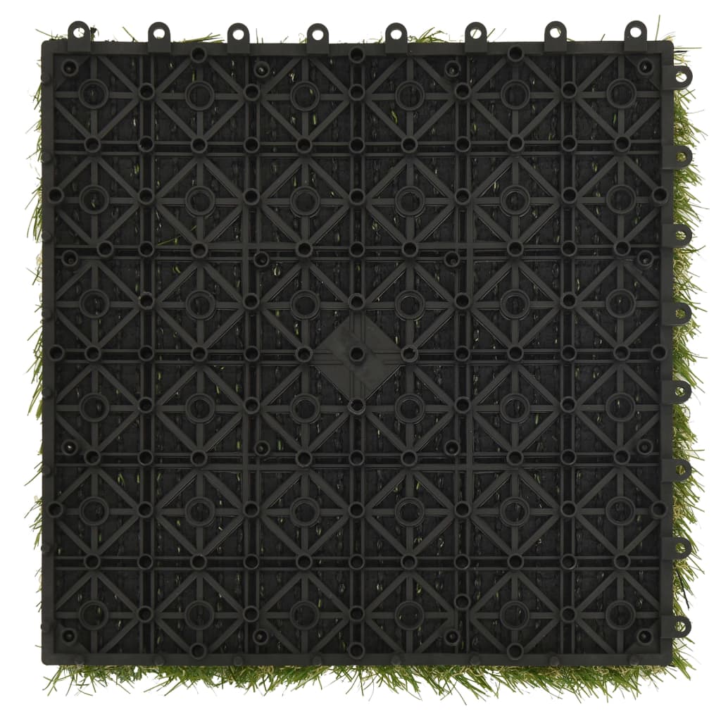 vidaXL Plăci de iarbă artificială, 11 buc, verde, 30x30 cm vidaXL Plăci de iarbă artificială, 11 buc, verde, 30x30 cm