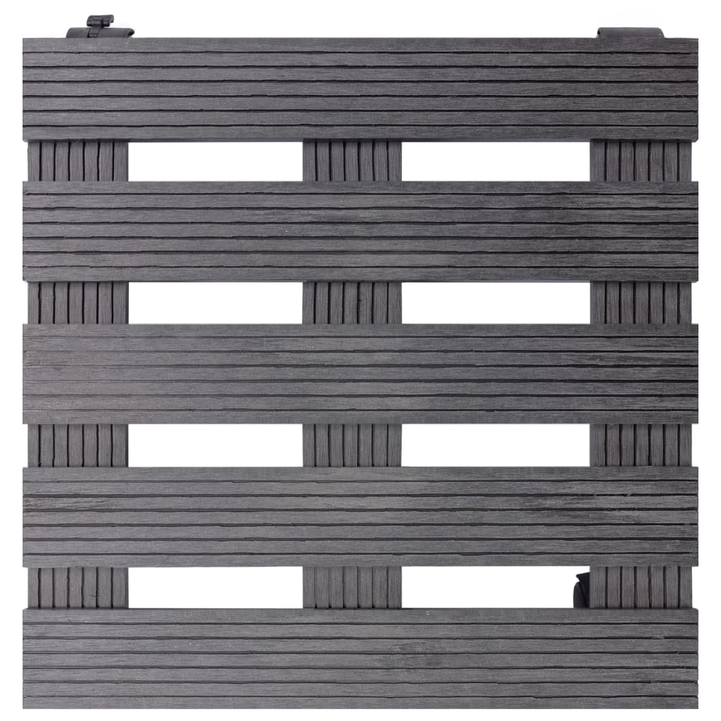vidaXL Suporturi de plante cu role, 2 buc., gri, 30x30x7,5 cm, WPC vidaXL Suporturi de plante cu role, 2 buc., gri, 30x30x7,5 cm, WPC