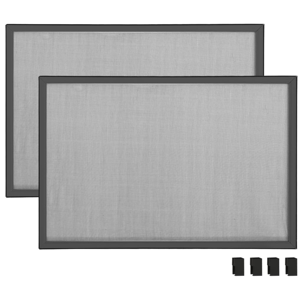 vidaXL Plasă insecte extensibilă ferestre, antracit, (75-143)x50 cm vidaXL Plasă insecte extensibilă ferestre, antracit, (75-143)x50 cm