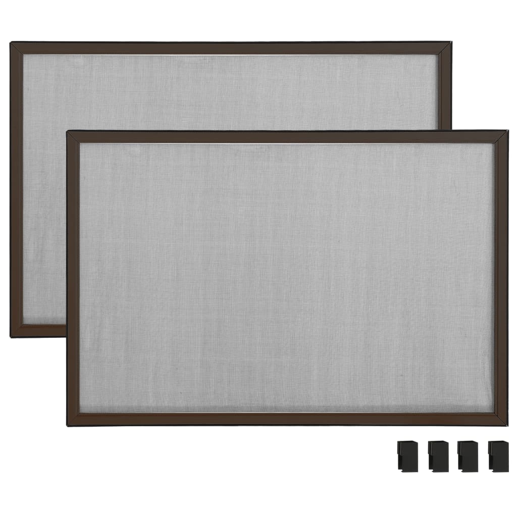 vidaXL Plasă insecte extensibilă pentru ferestre maro (100-193)x75 cm vidaXL Plasă insecte extensibilă pentru ferestre maro (100-193)x75 cm