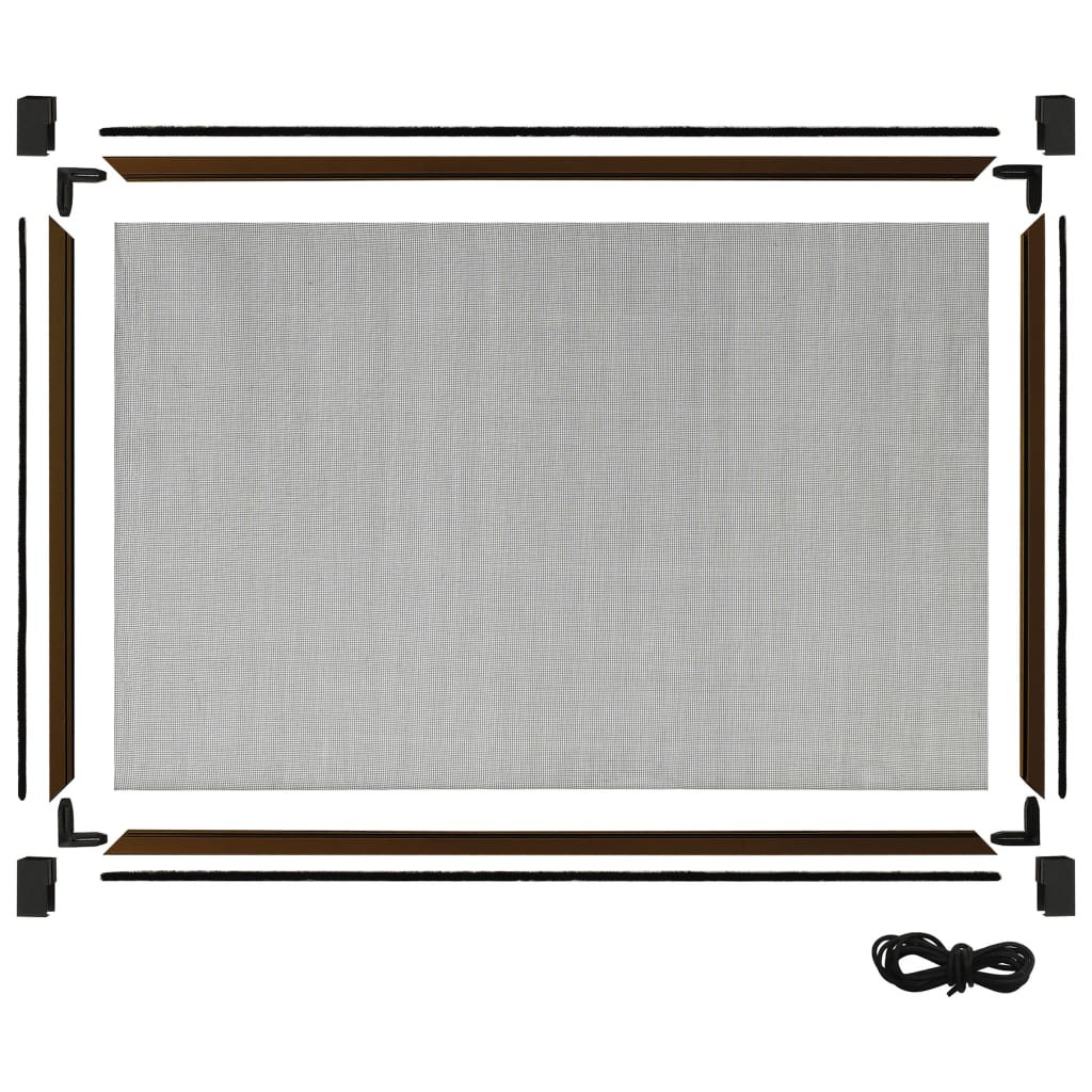 vidaXL Plasă insecte extensibilă pentru ferestre maro (100-193)x75 cm vidaXL Plasă insecte extensibilă pentru ferestre maro (100-193)x75 cm