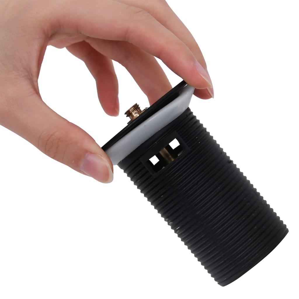 vidaXL Ventil scurgere push, funcție de preaplin, negru 6,4x6,4x9,1 cm vidaXL Ventil scurgere push, funcție de preaplin, negru 6,4x6,4x9,1 cm