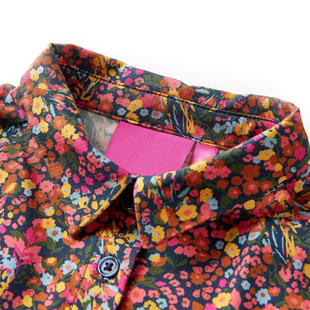 Rochie pentru copii cu mâneci lungi, multicolor, 140