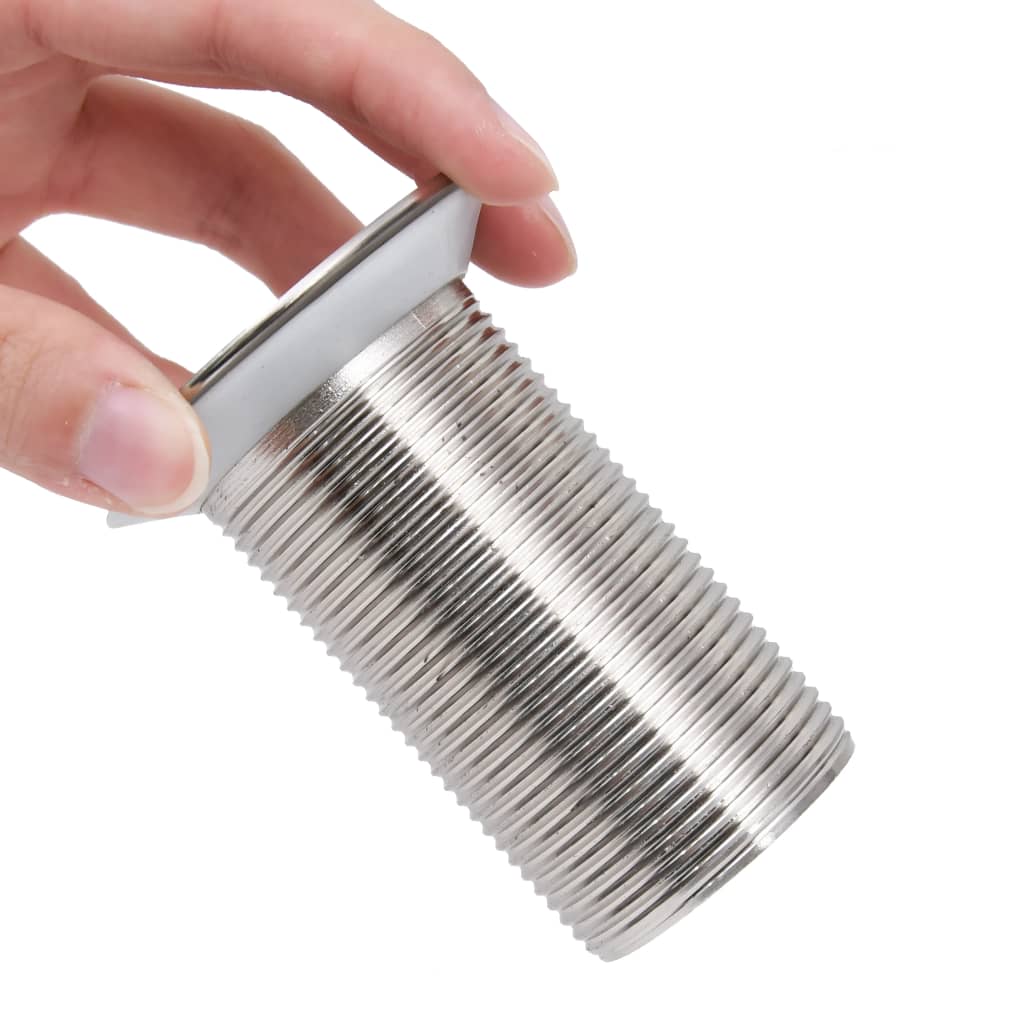 vidaXL Ventil scurgere push fără preaplin, crom, 6,4x6,4x9,1 cm vidaXL Ventil scurgere push fără preaplin, crom, 6,4x6,4x9,1 cm