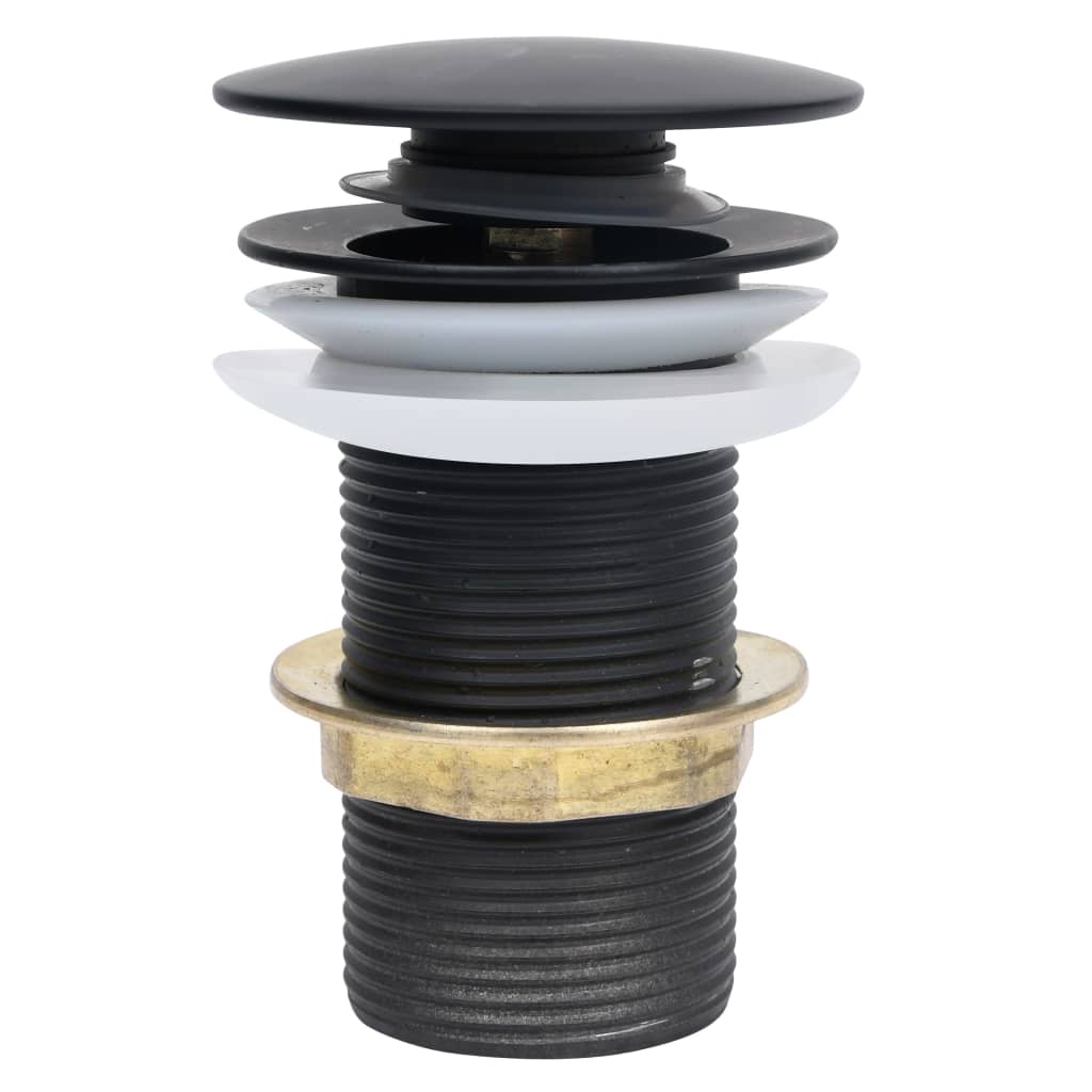 vidaXL Ventil scurgere push, fără preaplin, negru 6,4x6,4x9,1 cm vidaXL Ventil scurgere push, fără preaplin, negru 6,4x6,4x9,1 cm