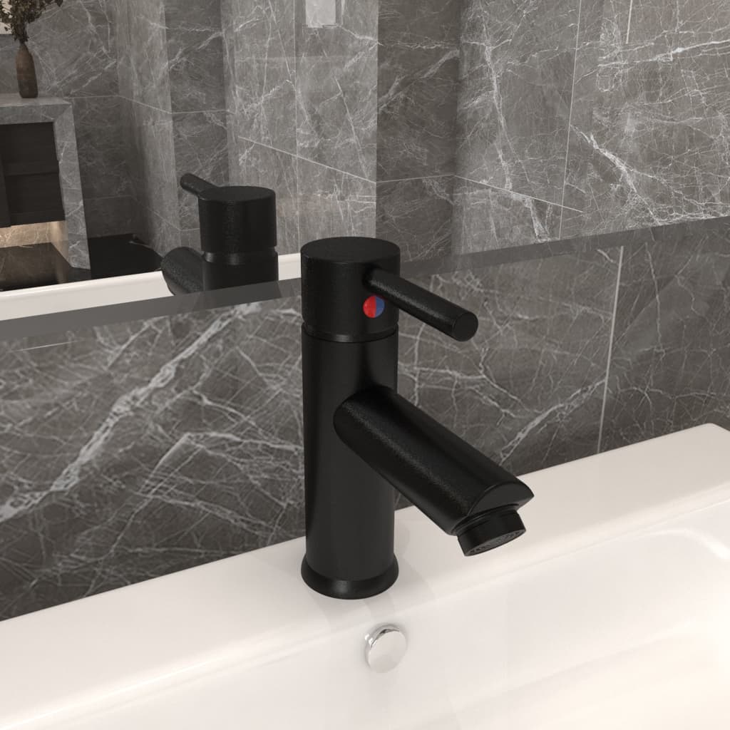 vidaXL Robinet chiuvetă de baie, negru, 130x176 mm vidaXL Robinet chiuvetă de baie, negru, 130x176 mm