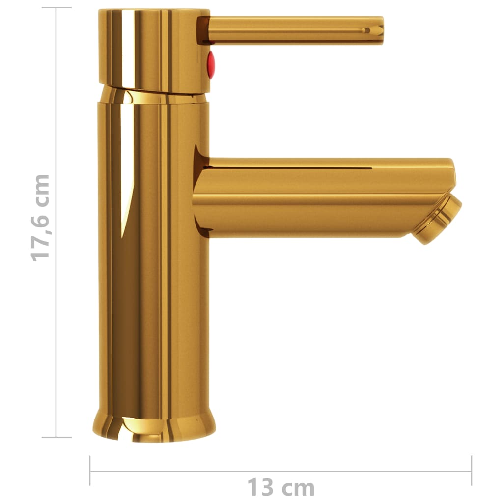 vidaXL Robinet chiuvetă de baie, auriu, 130x176 mm vidaXL Robinet chiuvetă de baie, auriu, 130x176 mm