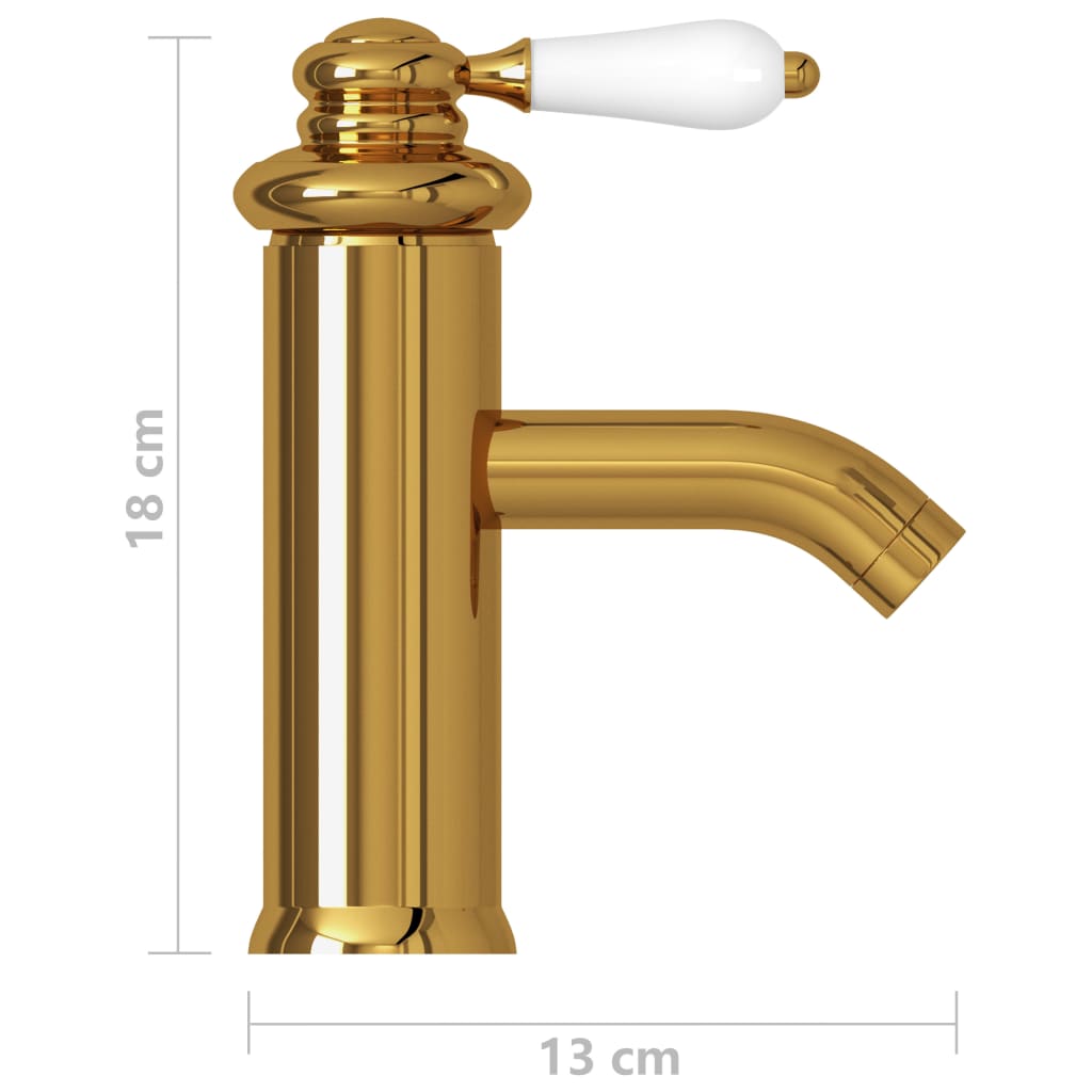 vidaXL Robinet chiuvetă de baie, auriu, 130x180 mm vidaXL Robinet chiuvetă de baie, auriu, 130x180 mm