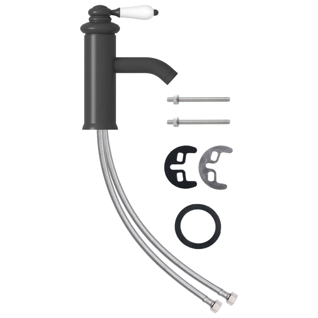 vidaXL Robinet chiuvetă de baie, gri, 130x180 mm vidaXL Robinet chiuvetă de baie, gri, 130x180 mm