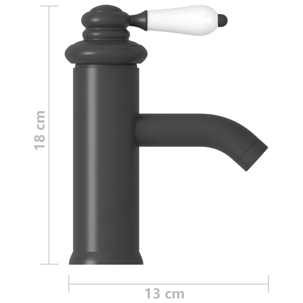 vidaXL Robinet chiuvetă de baie, gri, 130x180 mm vidaXL Robinet chiuvetă de baie, gri, 130x180 mm