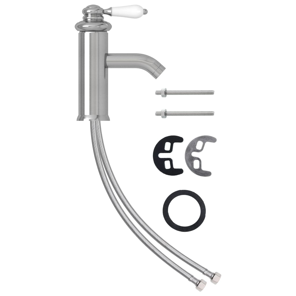 vidaXL Robinet chiuvetă de baie, argintiu, 130x180 mm vidaXL Robinet chiuvetă de baie, argintiu, 130x180 mm