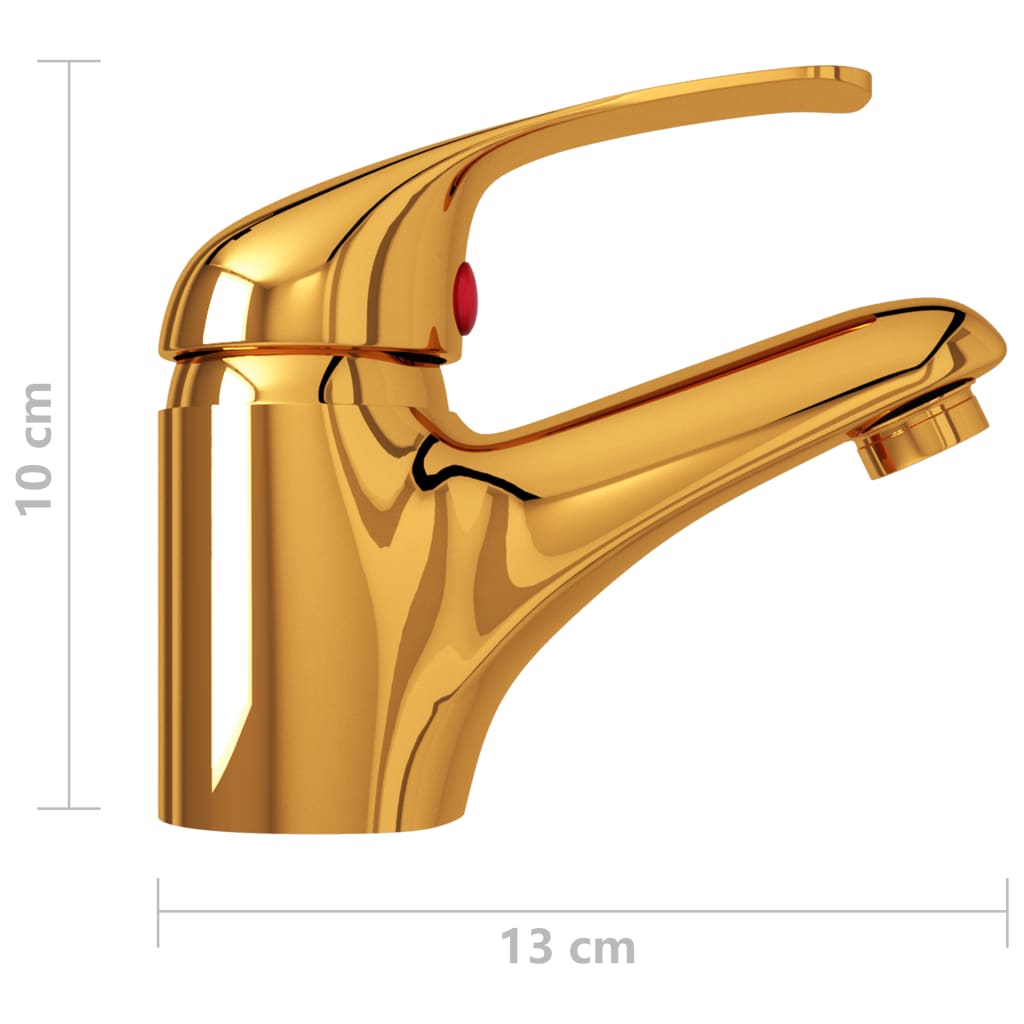 vidaXL Baterie mixer de chiuvetă, auriu, 13x10 cm vidaXL Baterie mixer de chiuvetă, auriu, 13x10 cm