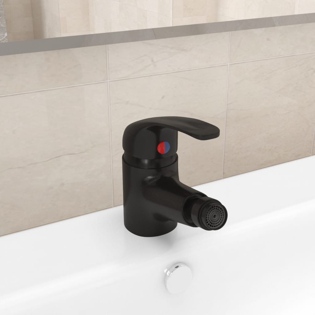 vidaXL Baterie mixer pentru bideu baie, negru, 13x12 cm vidaXL Baterie mixer pentru bideu baie, negru, 13x12 cm